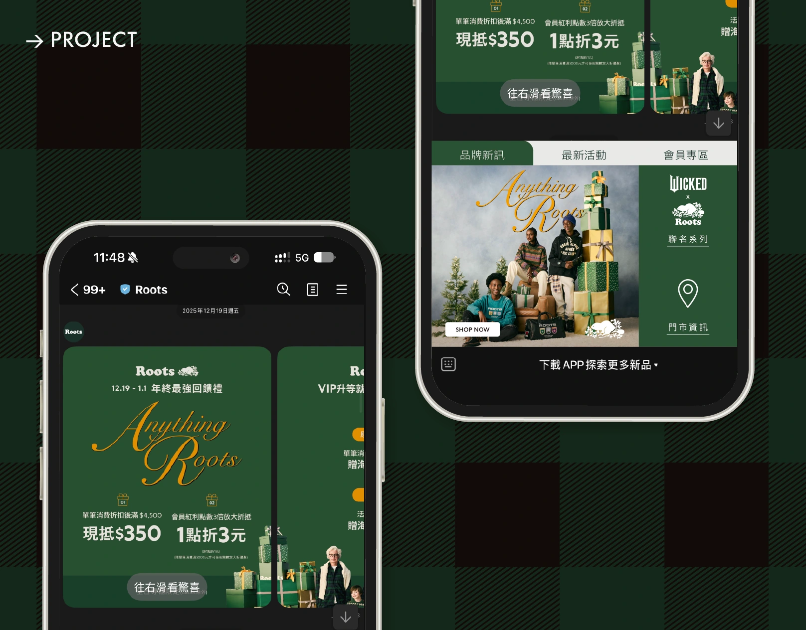 Roots Digital Campaign 數位行銷專案視覺總覽